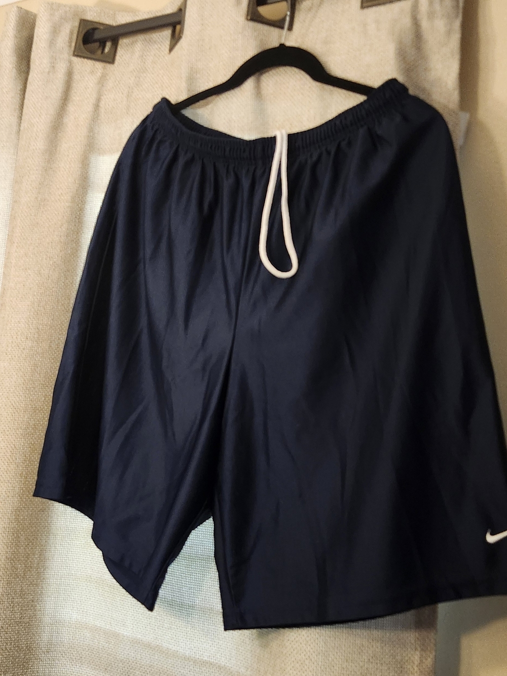 Nike Men's Navy Athletic Shorts with Drawstring